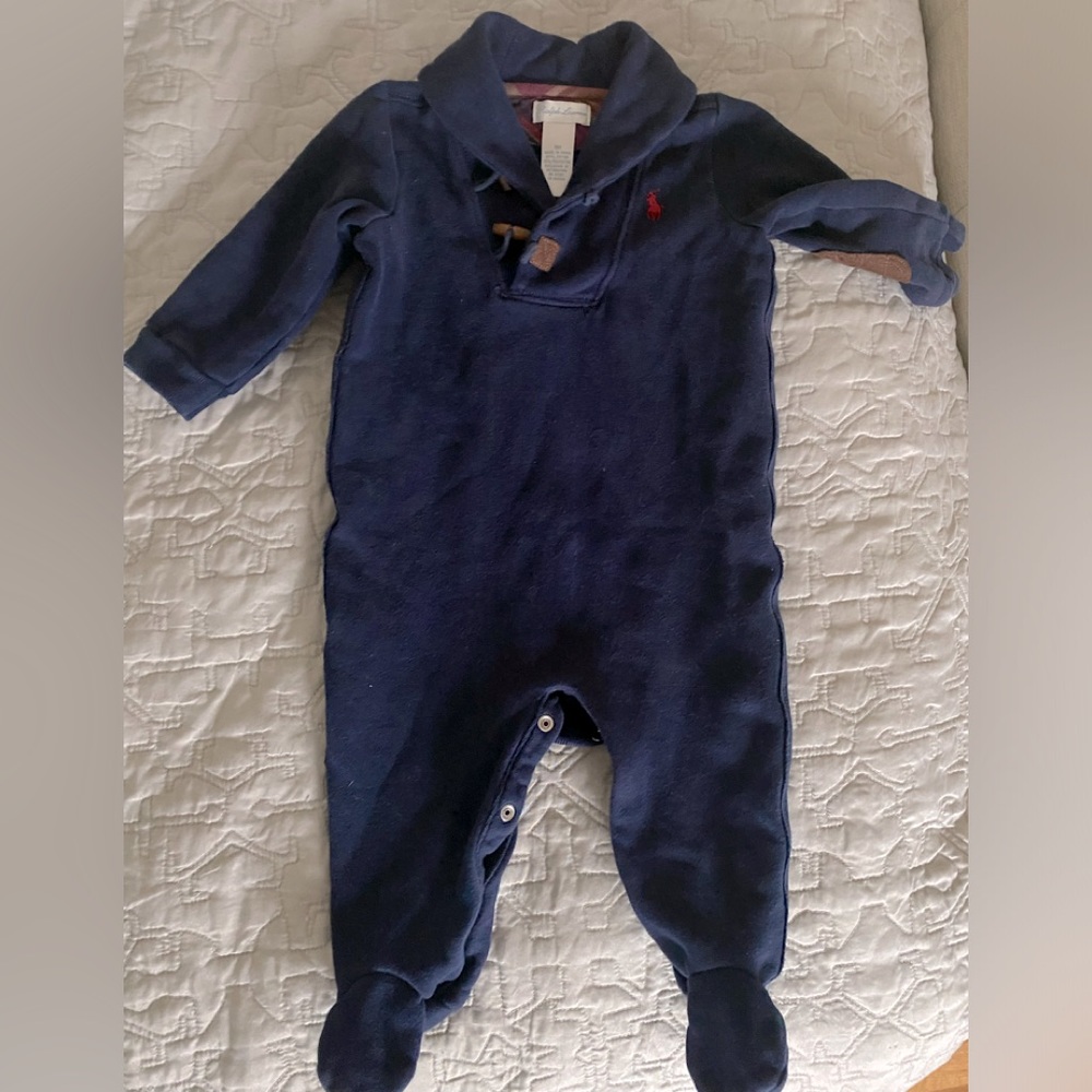 ralph lauren baby boy sweater coverall